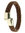 Lederen Bukovsky Armband - SL4920 - 18 cm - Donkerbruin - Stalen Sluiting - Gratis Verzending