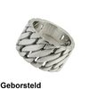 Stalen Bukovsky Ring Elegance - Ringmaat 23 - 316L Geborsteld Staal - Gratis Verzending