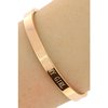 Dames Quote Armband "Be Brave My Girl" - Roséplating - Gepolijst Stainless Steel